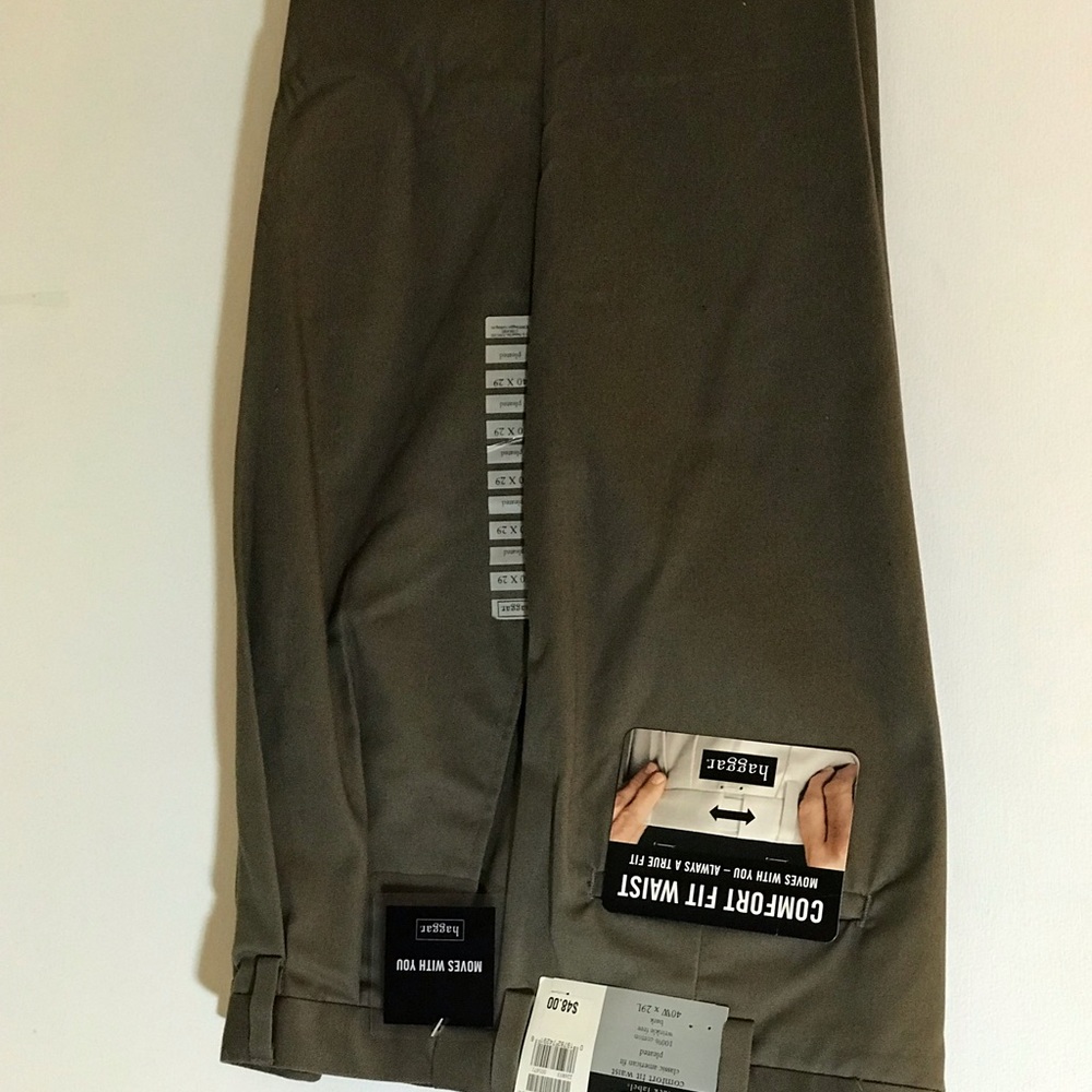 Haggard custom fit comfortable wear pleated slacks